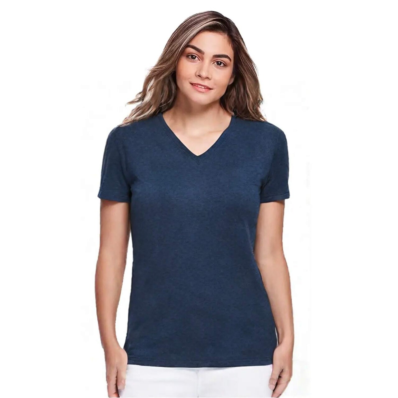 BELLA CANVAS Unisex Heather CVC Short Sleeve V-Neck T-Shirt for Everyday Wear & Custom Print Essential Tee